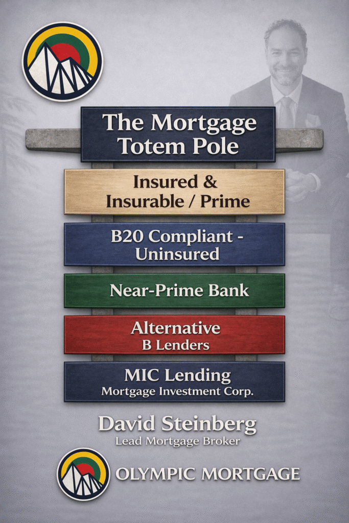 mortgage totem pole canada prime near-prime alternative mic lending levels