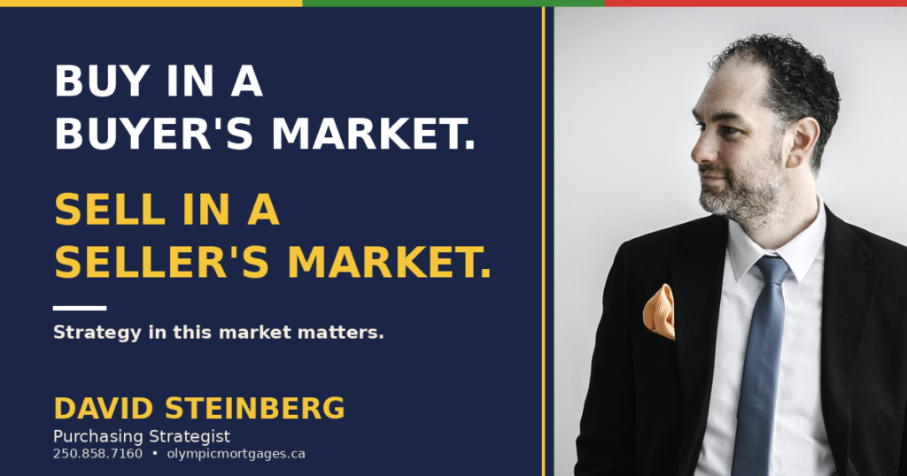 David Steinberg, mortgage broker at Olympic Mortgage in Victoria BC, discussing buyer's market strategy